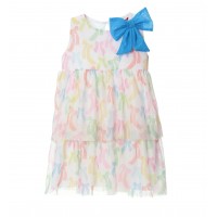 DOUBLE-LAYER DRESS WITH BOWS DOUBLE-LAYER DRESS WITH BOWS
