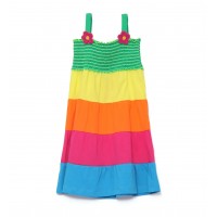 Dress with Wide Straps and Broad Stripes in Colors Dress with Wide Straps and Broad Stripes in Colors