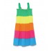 Dress with Wide Straps and Broad Stripes in Colors 