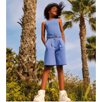 BLUE FORMAL SHORTS WITH BELT FOR GIRLS IDO BLUE FORMAL SHORTS WITH BELT FOR GIRLS IDO