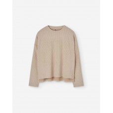 RIB BEIGE T-SHIRT FOR GIRLS LOSAN