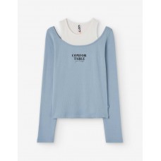 LIGHT BLUE 2PIECES T-SHIRT
