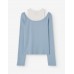 LIGHT BLUE 2PIECES T-SHIRT