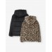 PUFFER FUR ANIMAL PRINT 