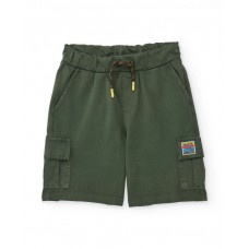 Boys knit bermuda shorts with cargo pockets 