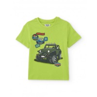 Boys knit T-shirt with adventurous print 
