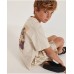 Boys knit T-shirt with Caribbean print 