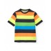 Boys knit T-shirt with horizontal stripes 