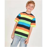 Boys knit T-shirt with horizontal stripes Boys knit T-shirt with horizontal stripes