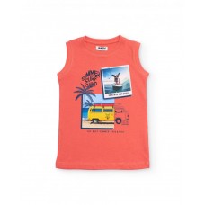 Boys knit T-shirt with photographic print 