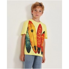Boys knit T-shirt with surfboards 