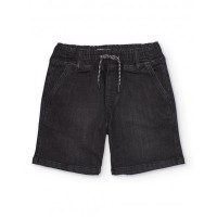 Boys woven bermuda shorts in woven fabric and denim 