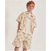 Boys woven bermuda shorts with palm tree print Boys woven bermuda shorts with palm tree print