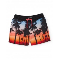 Boys woven swim shorts with contrast palm trees Boys woven swim shorts with contrast palm trees
