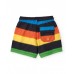 Boys woven swim shorts with multicolour stripes 
