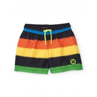 Boys woven swim shorts with multicolour stripes Boys woven swim shorts with multicolour stripes