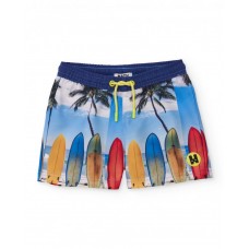 Boys woven swim shorts with surfboards