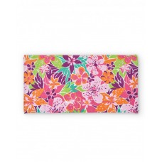 Girls knit towel with all-over floral design 