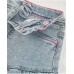 Girls plain soft denim shorts 