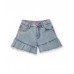 Girls plain soft denim shorts 