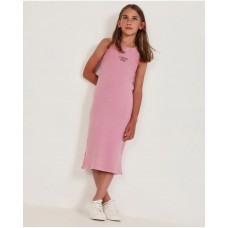 Girls’ stretchy ribbed knit dress 
