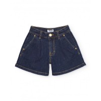 Girls woven shorts in dark denim Girls woven shorts in dark denim