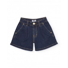 Girls woven shorts in dark denim