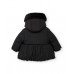 Girls padded coat with hood and plush lining