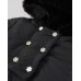 Girls padded coat with hood and plush lining