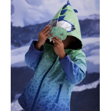 Boys hooded raincoat with a crocodile design