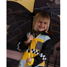 Childrens umbrella with automatic opening and taxi print