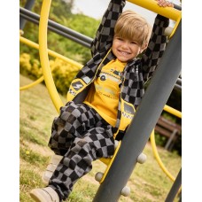 Boys fleece set with a geometric-design jacket and matching trousers Boys fleece set with a geometric-design jacket and matching trousers