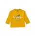 Knitted boys T-shirt with a car appliqué