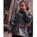 Girls raincoat with glossy finish and decorative bow