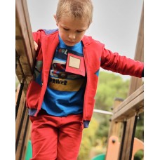 Boys fleece set with hooded zip-up sweatshirt Boys fleece set with hooded zip-up sweatshirt