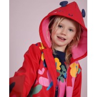 Girls raincoat with hood and ladybug design