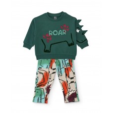 Boys plush set with rhinoceros sweatshirt and printed trousers Boys plush set with rhinoceros sweatshirt and printed trousers