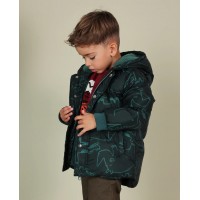 Boys woven coat with rhinoceros print and soft lining Boys woven coat with rhinoceros print and soft lining