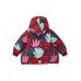 Girls padded coat with floral print and vibrant colors Girls padded coat with floral print and vibrant colors