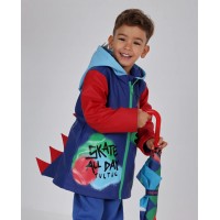 Boys hooded raincoat with dinosaur print Boys hooded raincoat with dinosaur print