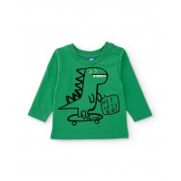 Boys knitted T-shirt with dinosaur graphic Boys knitted T-shirt with dinosaur graphic