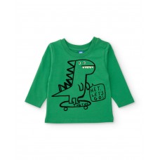 Boys knitted T-shirt with dinosaur graphic