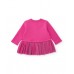 Girls knitted and plush dress with a dinosaur design and ruffle