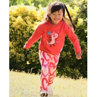 Girls plush set with a fun graphic sweatshirt and matching leggings Girls plush set with a fun graphic sweatshirt and matching leggings