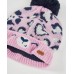 Girls knitted set with hat and neck warmer in animal print Girls knitted set with hat and neck warmer in animal print
