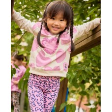 Girls fleece set with heart sweatshirt and matching leggings Girls fleece set with heart sweatshirt and matching leggings