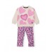 Girls fleece set with heart sweatshirt and matching leggings Girls fleece set with heart sweatshirt and matching leggings