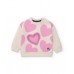 Girls fleece set with heart sweatshirt and matching leggings Girls fleece set with heart sweatshirt and matching leggings