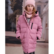 Girls padded coat with hood and side pockets Girls padded coat with hood and side pockets