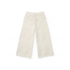 Girls plush trousers with a loose fit and subtle print Girls plush trousers with a loose fit and subtle print